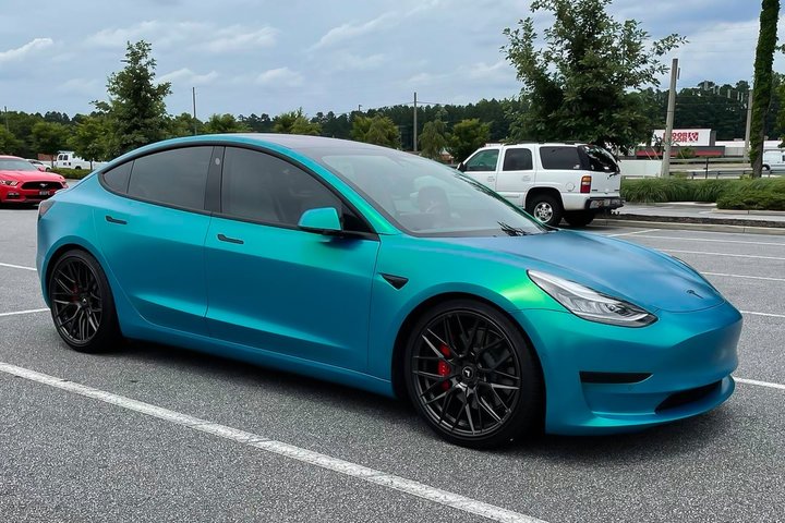 Cool Teal Satin Metallic Avery Dennison 5