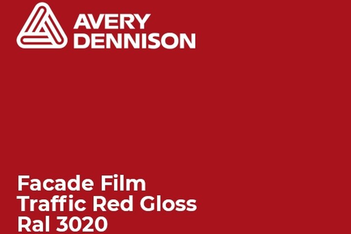 Fasadna folija - Avery Dennison Traffic Red Gloss1