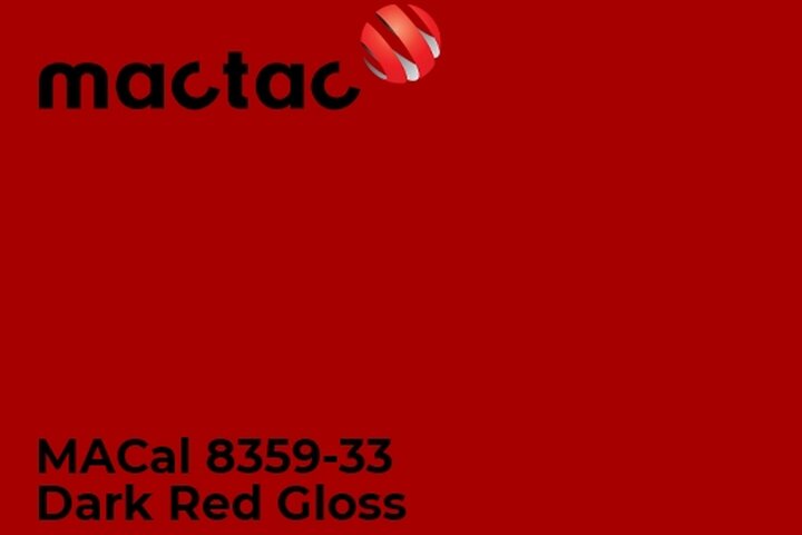 Monomerna kater folija - Mactac MACal 8300 Dark Red Gloss1