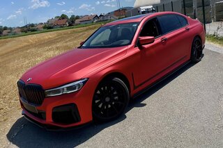 Hrom crvena saten folija - CFS Sunset Red Matt Chrome3